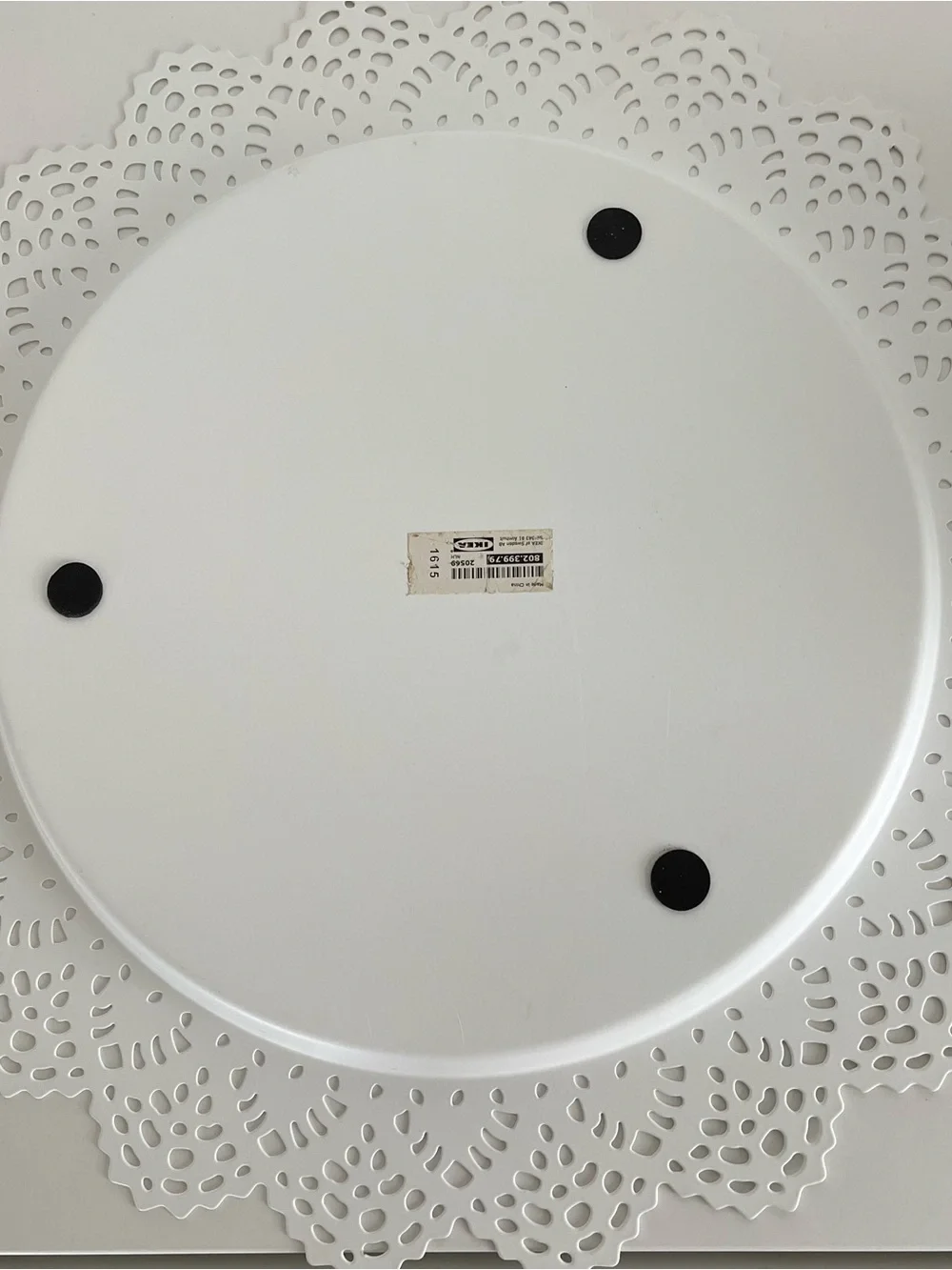 IKEA White Metal Serving Tray and napkin holder white shabby chic